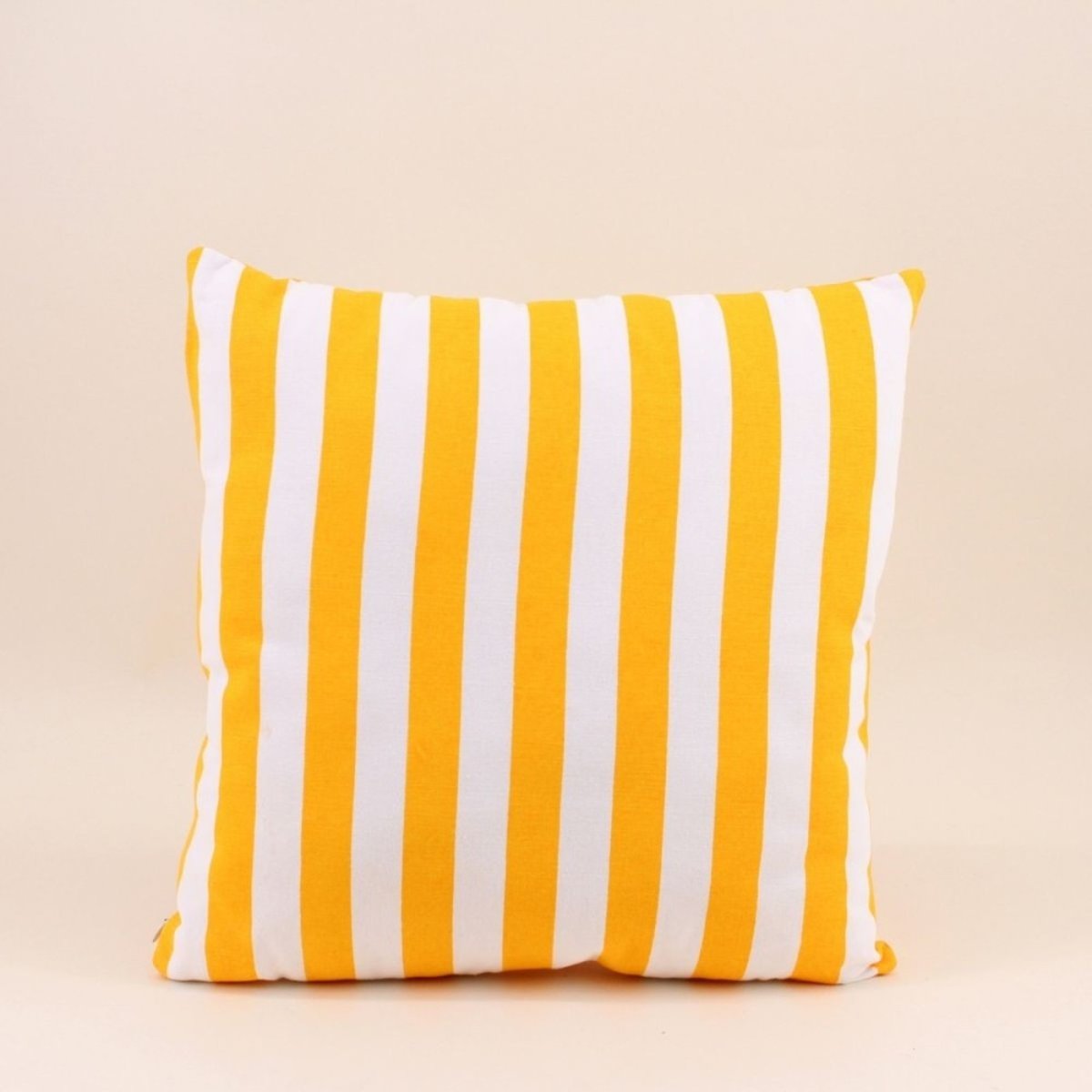 Coussin rayé 40x40cm jaune, ORNAMI