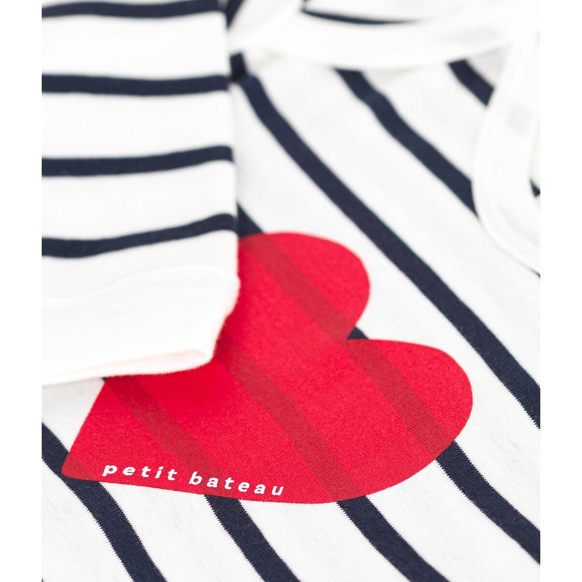 Katoenen pyjama zonder drukknoopopen wit, PETIT BATEAU