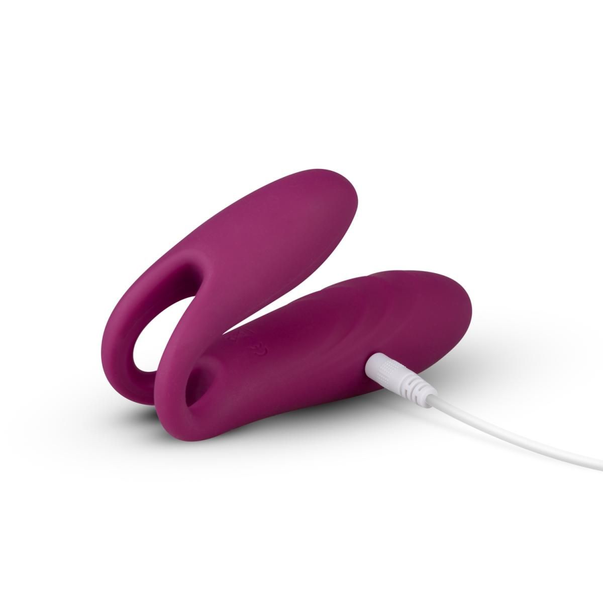 Vibromasseur coffret télécommandé pour couple avec lubrificant violet, EASY CHOICE