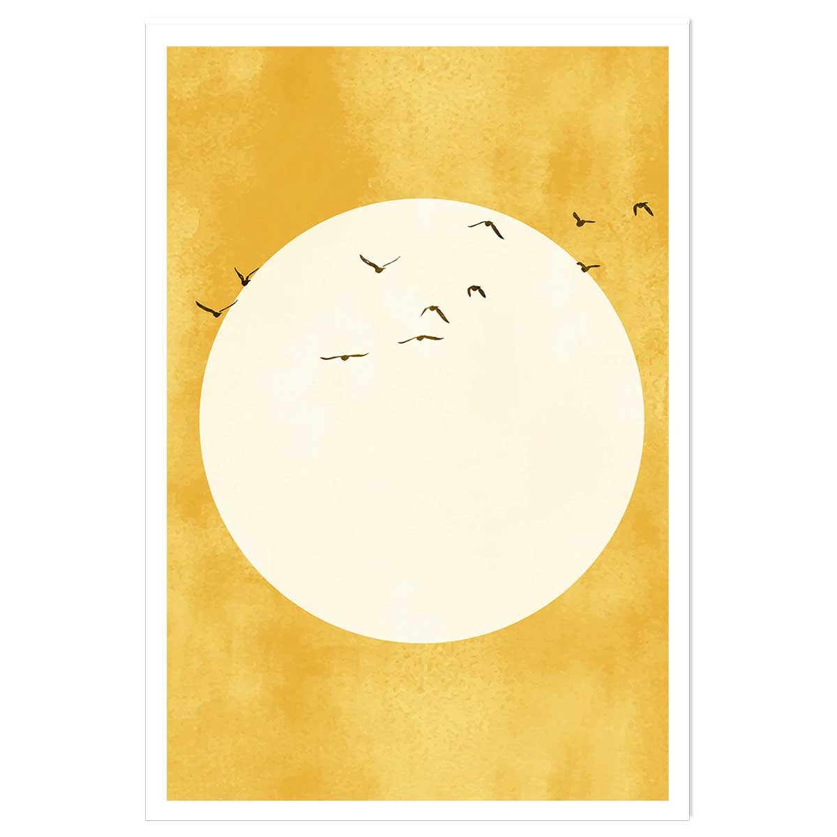 Affiche dessin ""Eternel coucher du soleil"" affiche seule, HEXOA