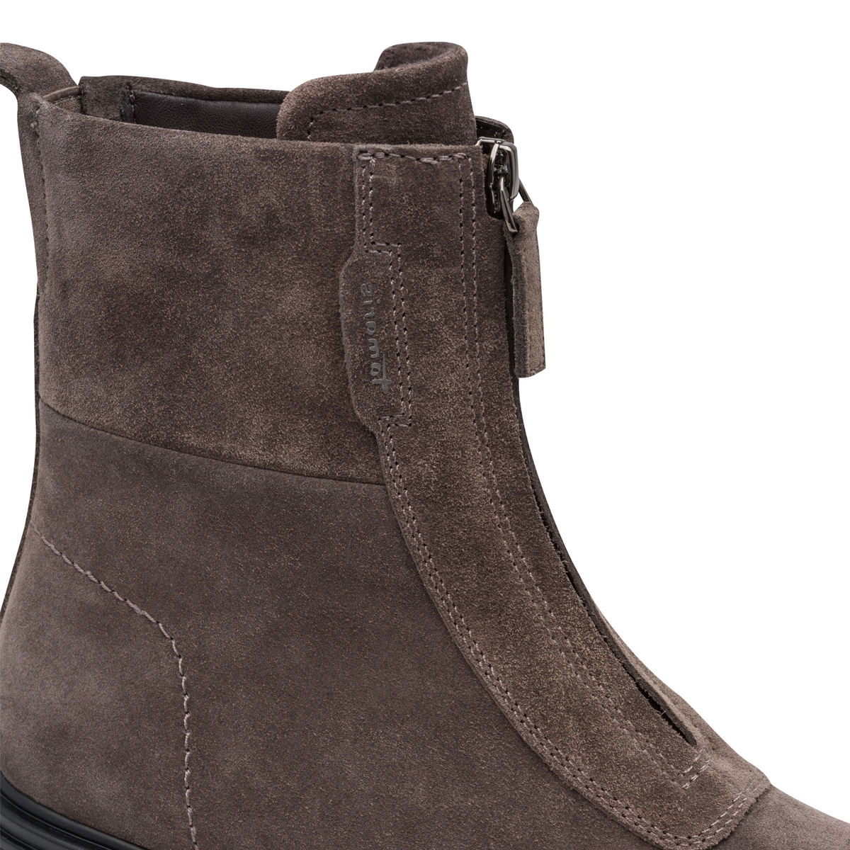 Bottine en cuir marron, TAMARIS