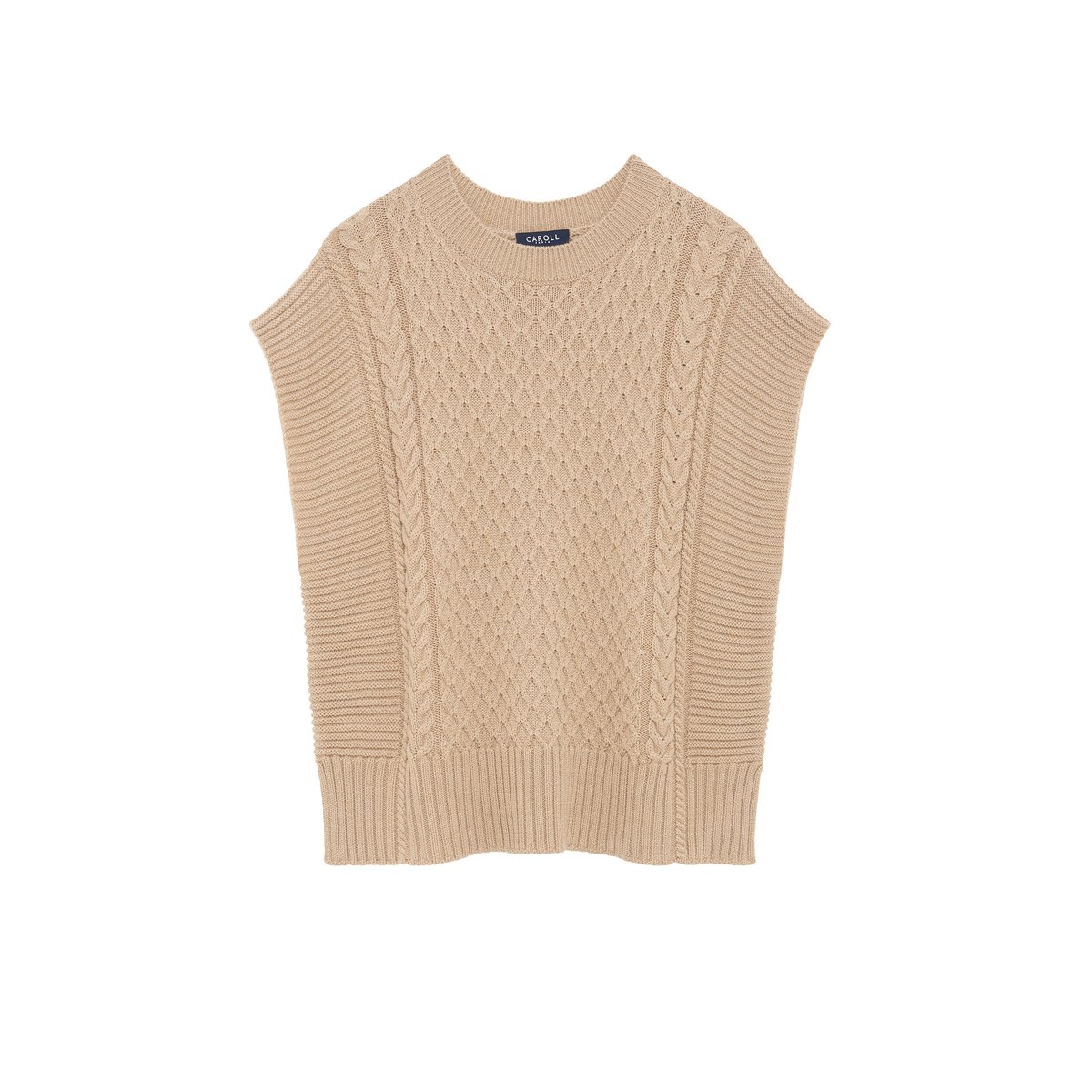 Pull mélange laine RUDY sable, CAROLL