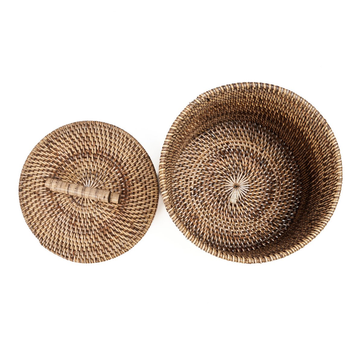 Poubelle de salle de bain en rotin RATTAN BIN brun naturel, BAZAR BIZAR