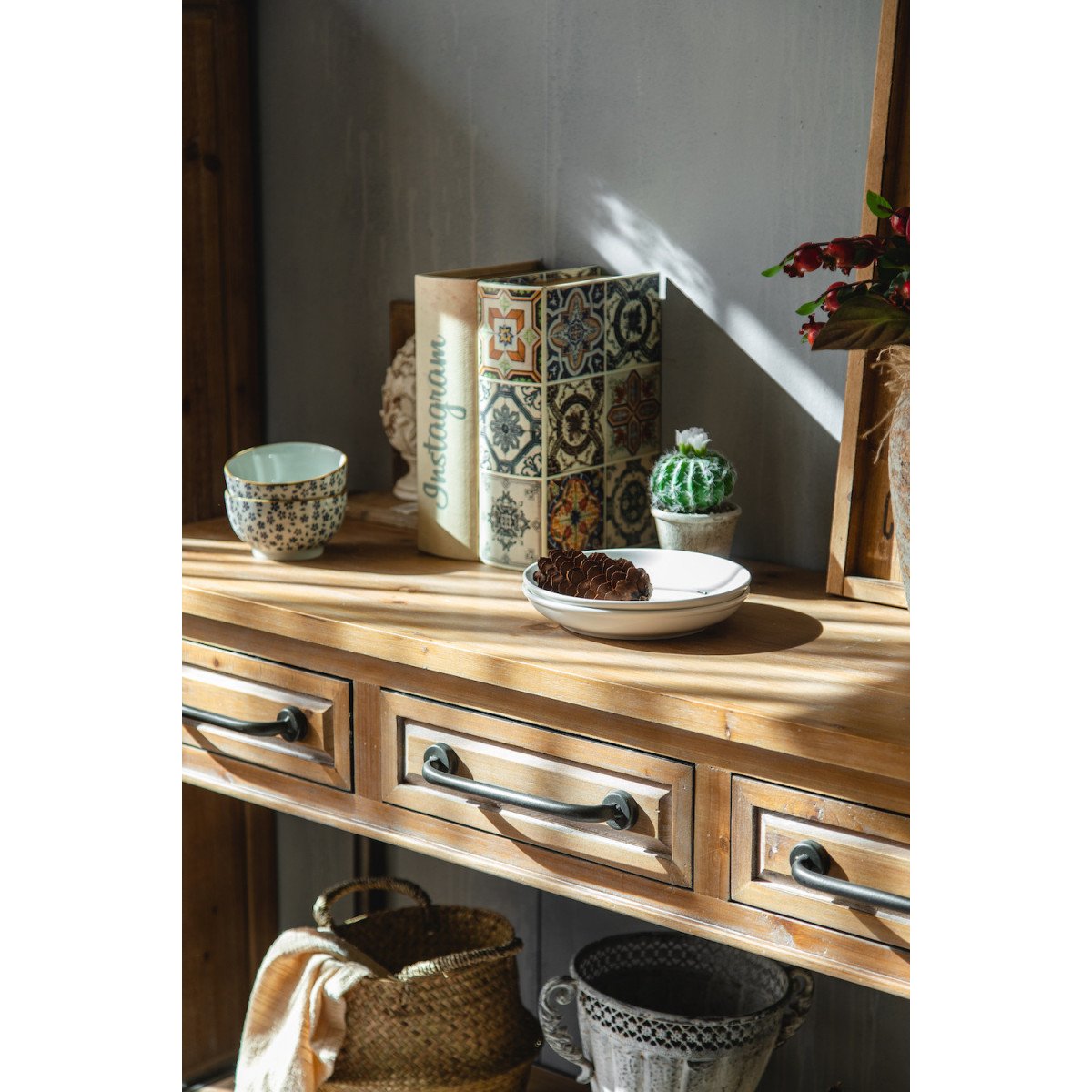 Console en bois et métal - TOM marron, MATHI DESIGN
