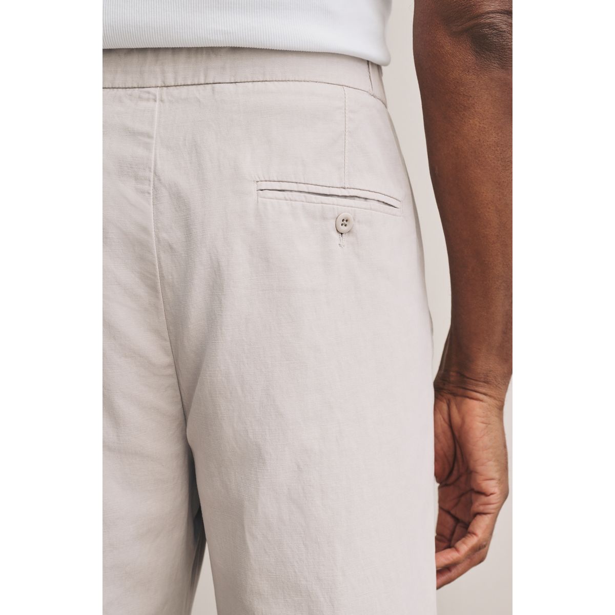 Pantalon doux contenant du lin gris clair, NEXT
