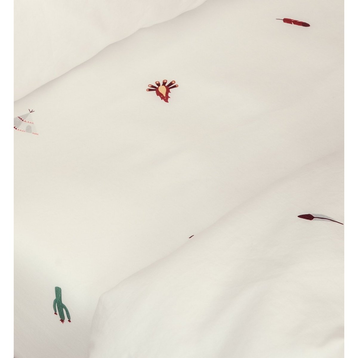 Drap housse 1 personne en coton bio, PETITE PLUME petite plume, KADOLIS