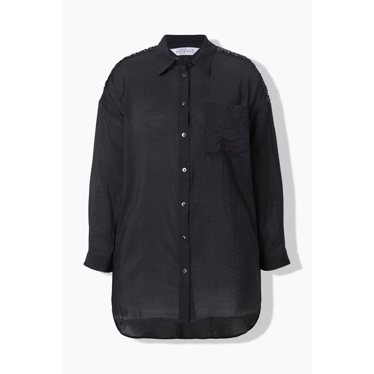 Chemisier oversize. Franges et sequins aux noir, STUDIO UNTOLD