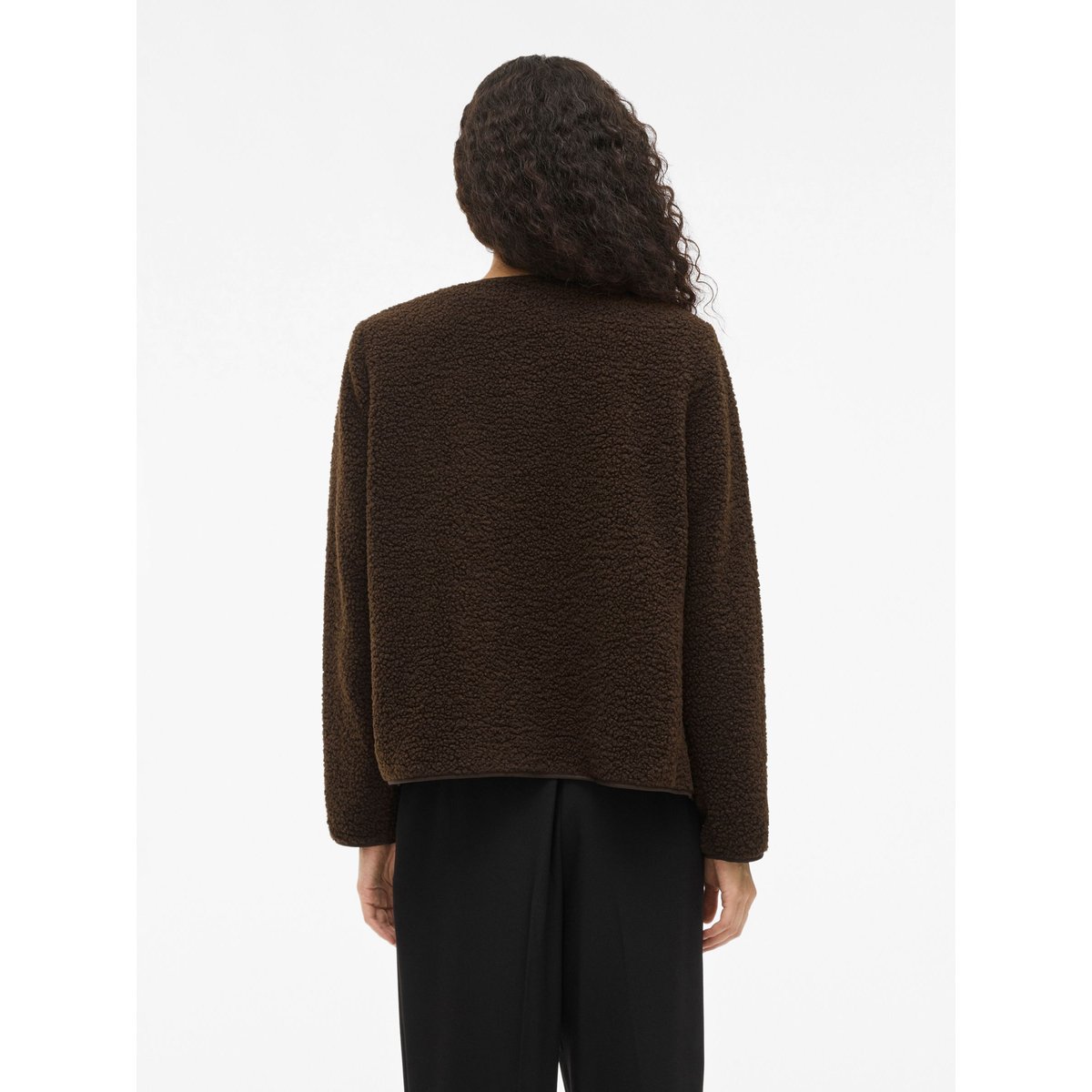Manteau court en sherpa coffee bean, VILA