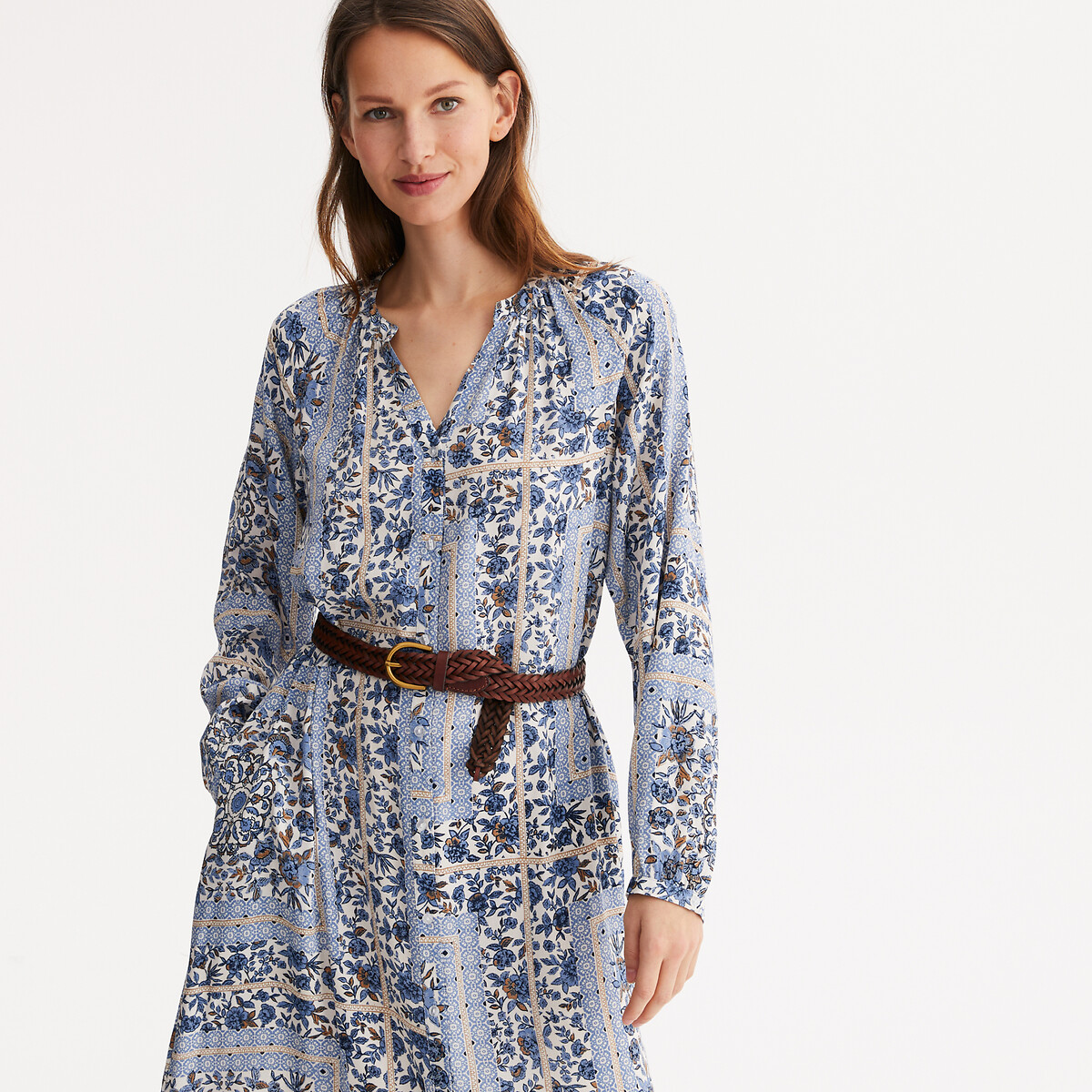 Graphic Print Maxi Dress scarf print, ANNE WEYBURN