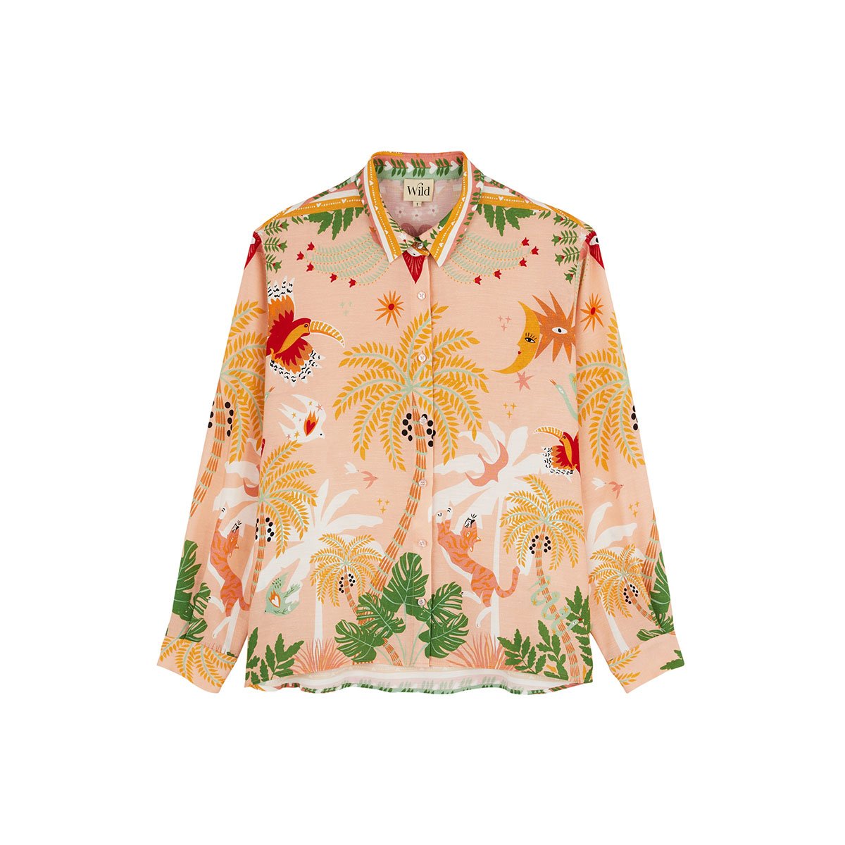 Chemise manches longues à motifs CIAOAMORE rose nude, WILD