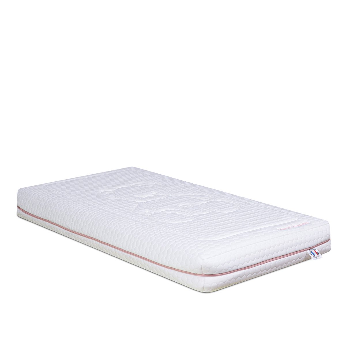 Matelas Mousse bébé Sweet Dreams Rose 60x120 cm blanc, MINEA