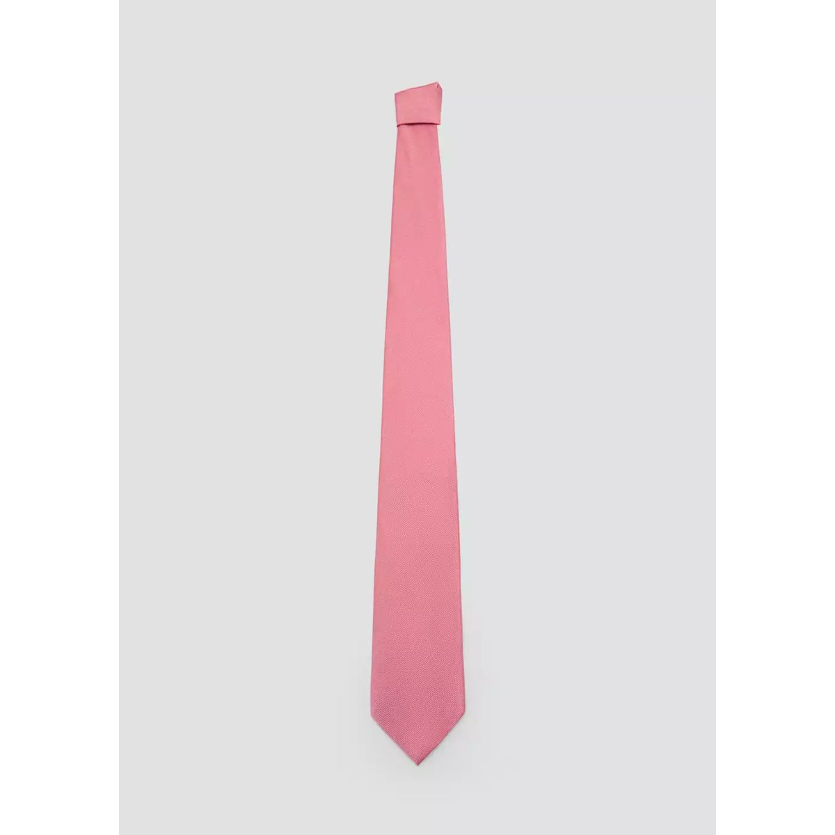 Cravate soie unie rose pastel, MANGO MAN