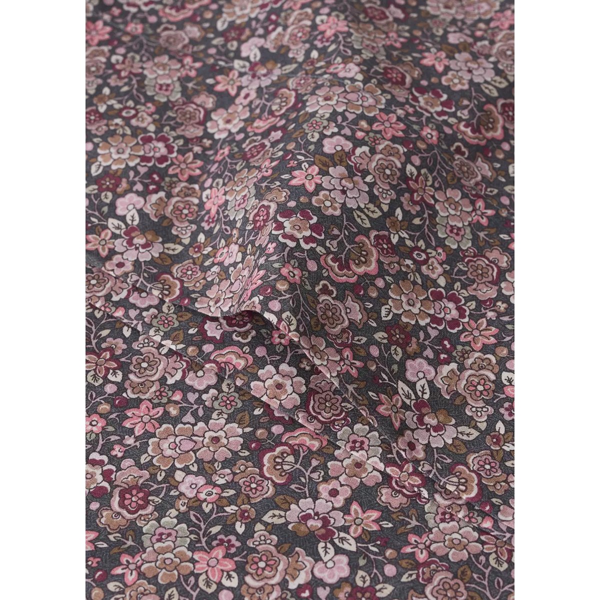 Taie d’oreiller 100 % coton floral 45x110 cm prune, MANGO HOME