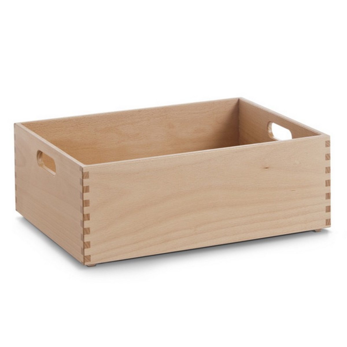 Boite en bois rangement empilable bois clair, ZELLER PRESENT