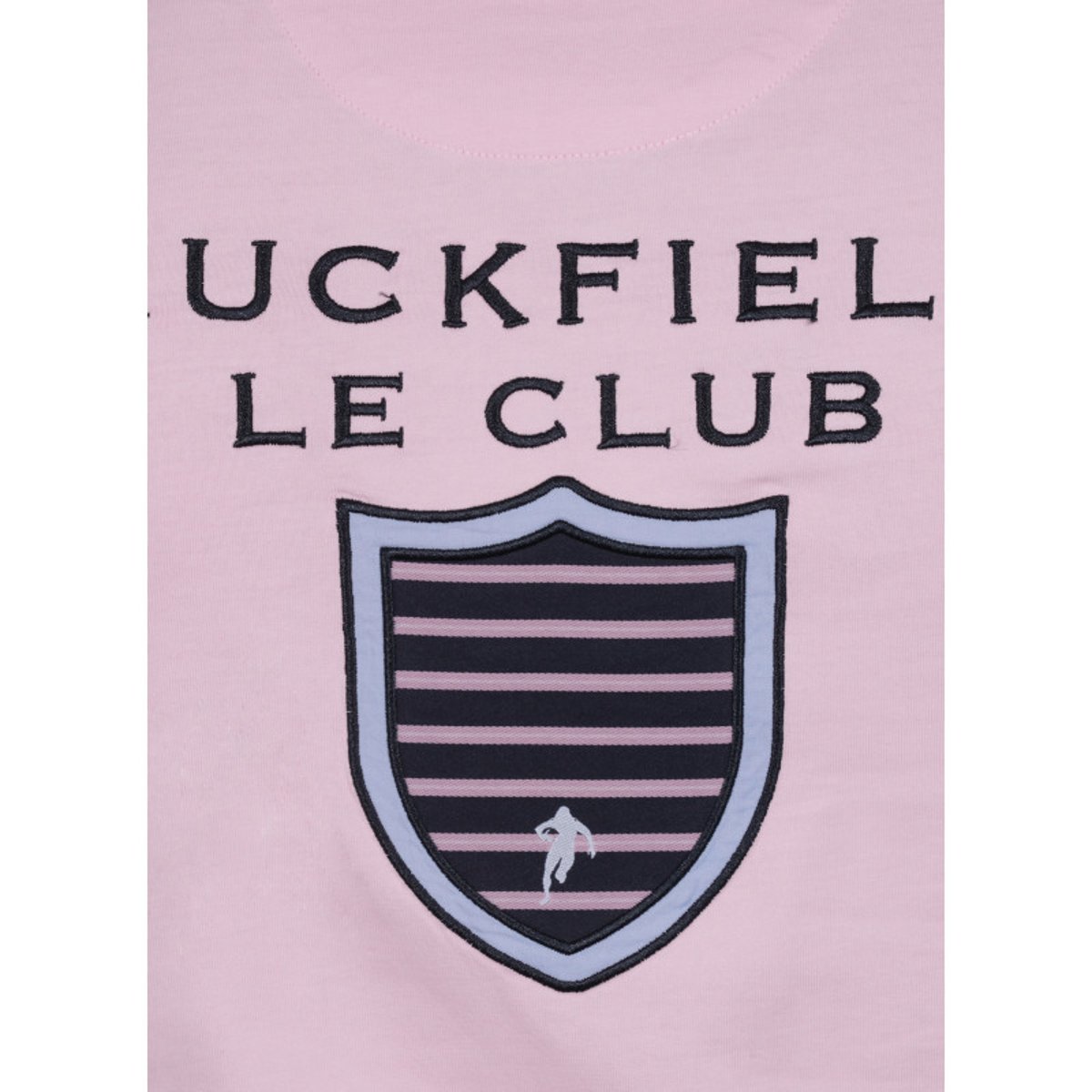 Polo en coton rose uni pourvu d'une coupe droite et d'un col boutonné rose, RUCKFIELD