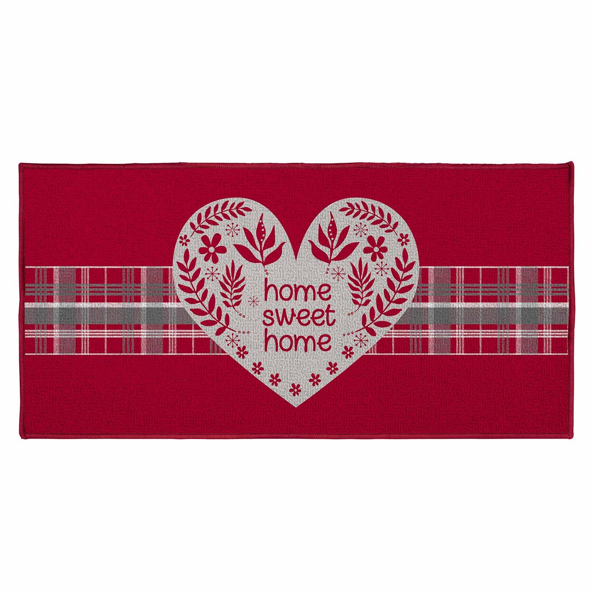Tapis Multi-usage 50x120cm Home Sweet Home rouge, EDEN