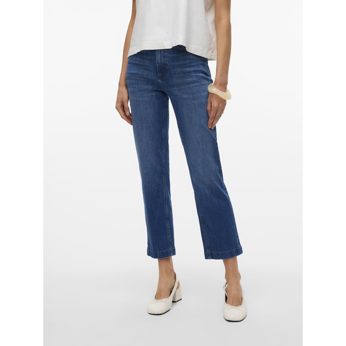 Jean Coupe Droite medium blue denim, VERO MODA