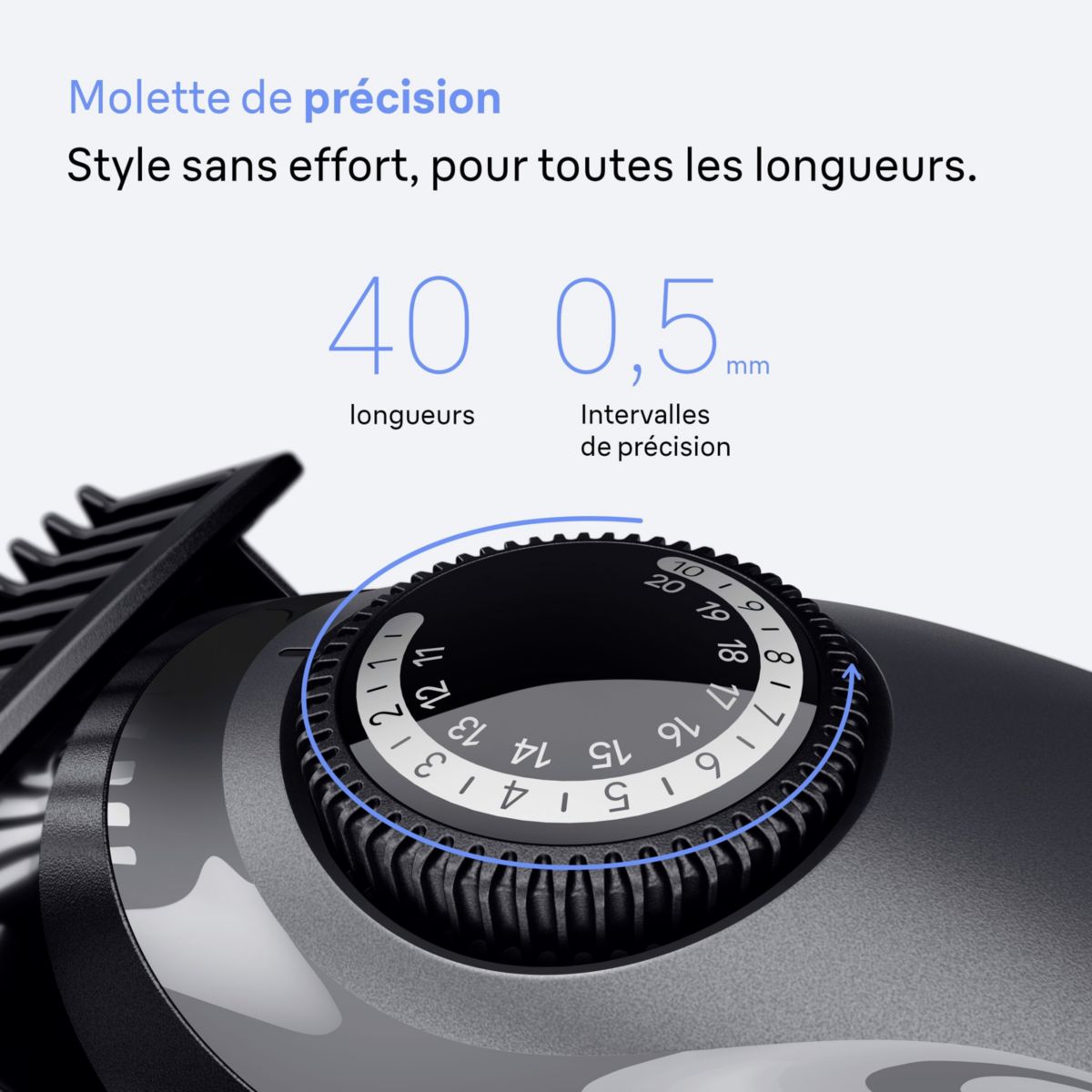 Tondeuse barbe BT3560, molette réglable, 40 hauteurs de coupe, précision 0,5 mm, autonomie 50 mn couleur unique, BRAUN