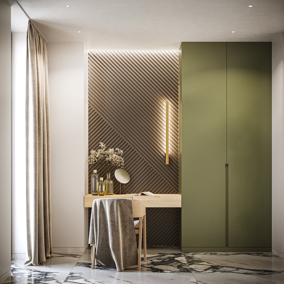 Applique murale Aluminium Doré LED 1 Lahti doré, EDEN