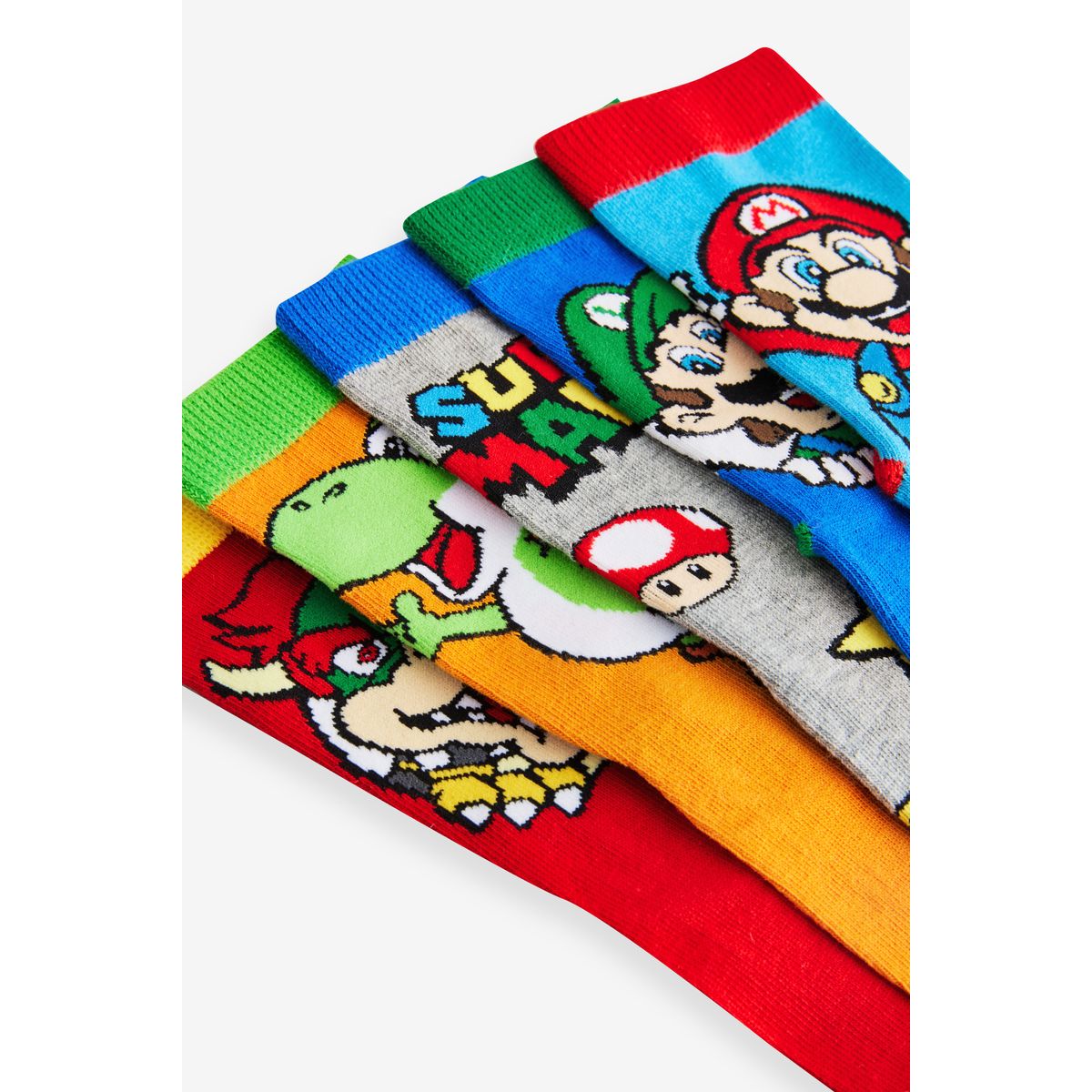 Chaussettes avec personnage, lot de 5 super mario, NEXT