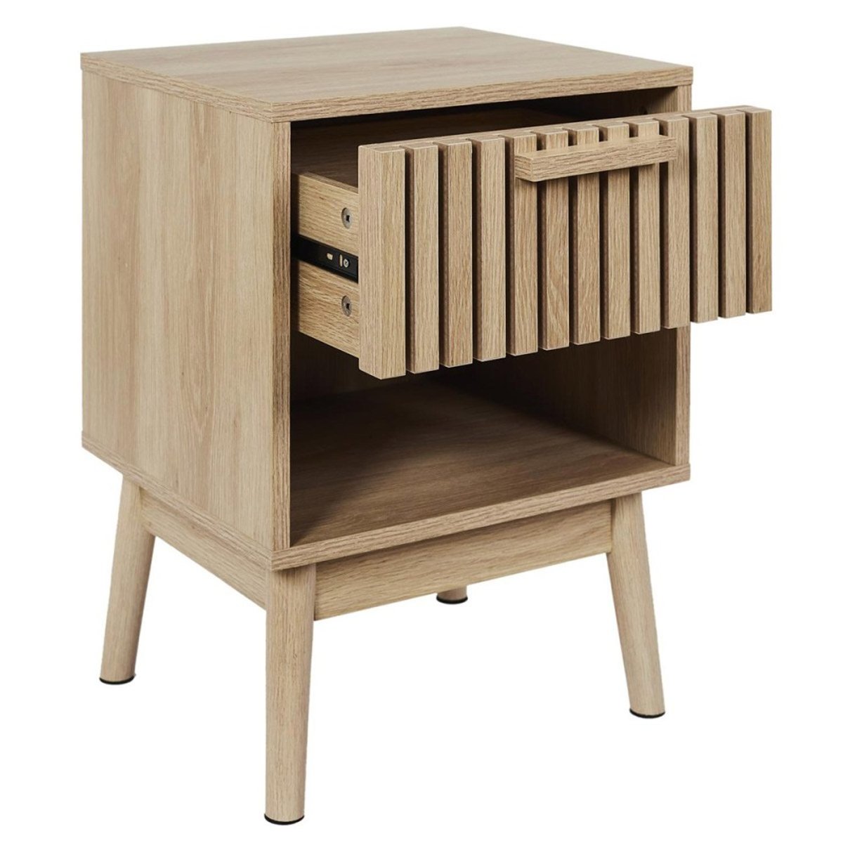 Table de chevet 1 tiroir Klaus beige, DECORATIE