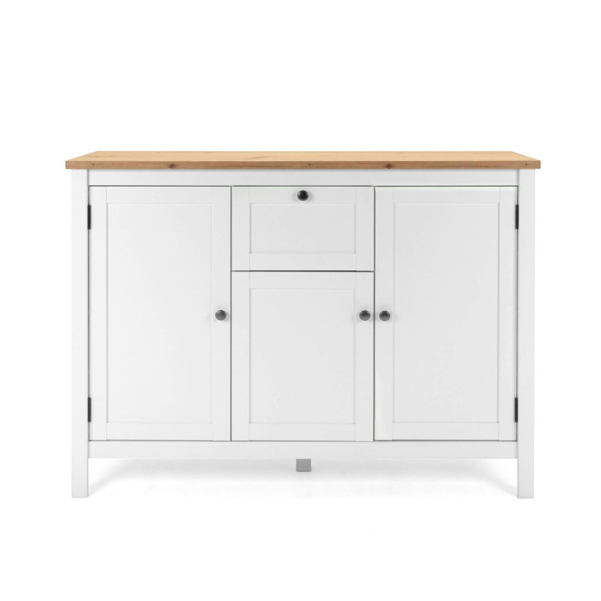 Buffet haut 3 portes 1 tiroir campagne chic VENZA blanc, PIER IMPORT