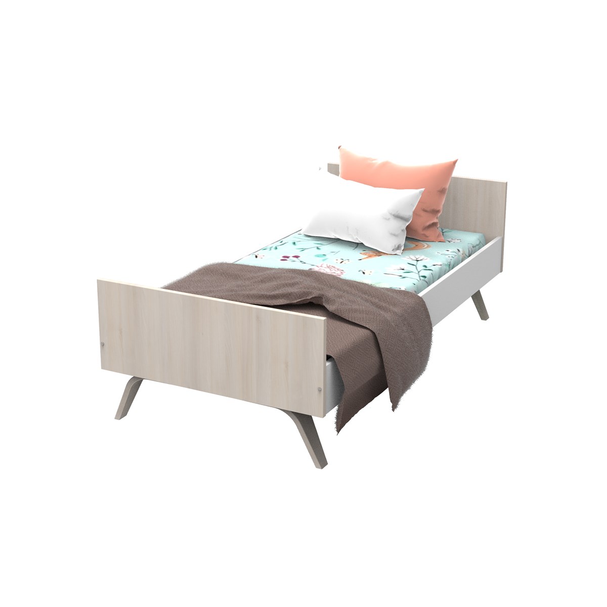 Lit junior en bois beige, SAUTHON