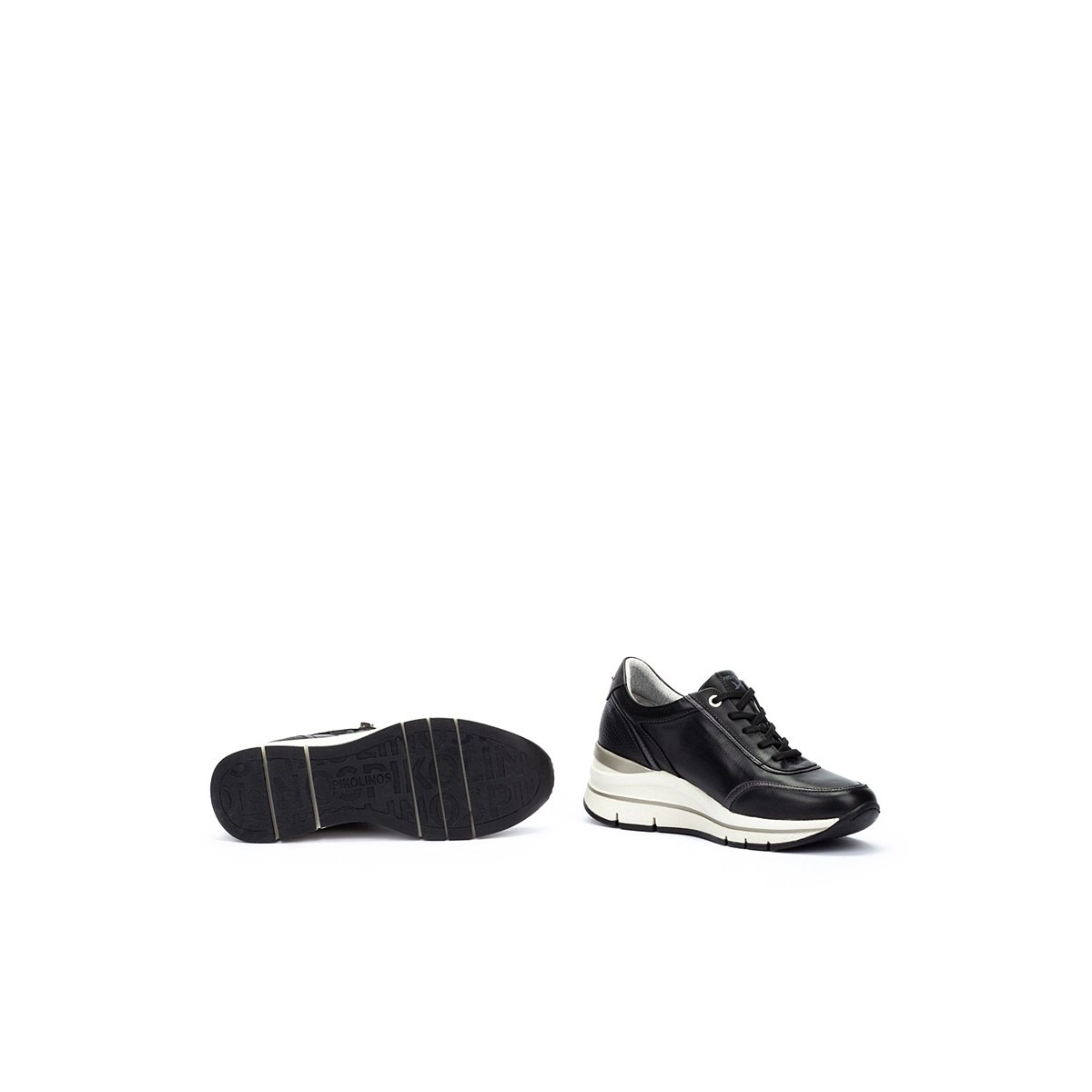 Baskets cuir Girona black, PIKOLINOS