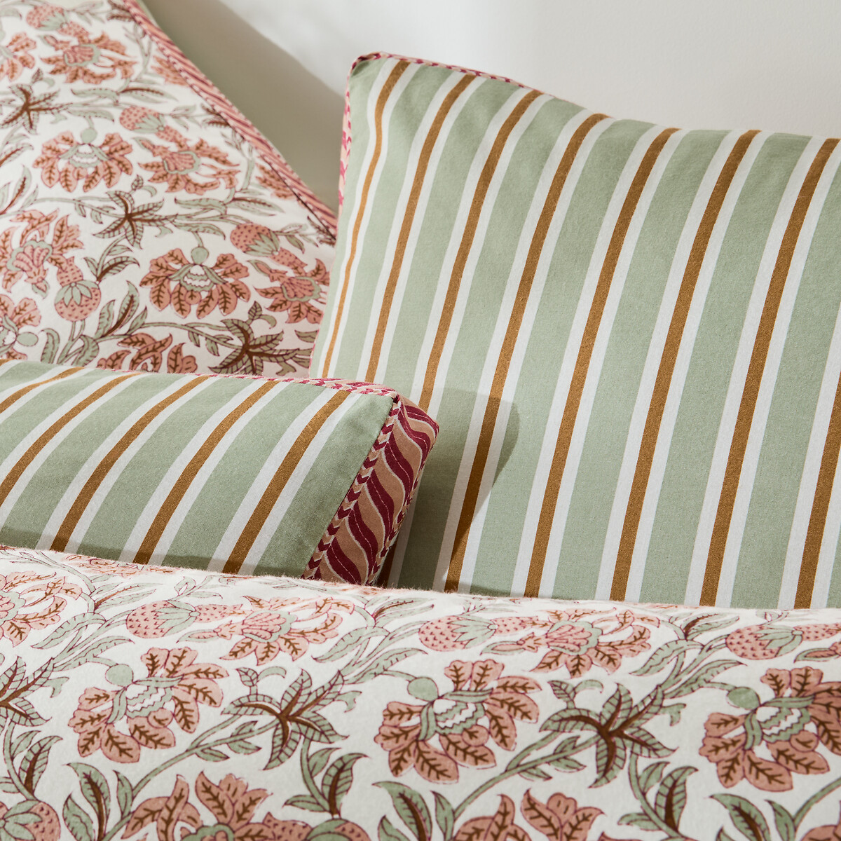 Funda de almohada de algodón lavado, Hyacinthe estampado, LA REDOUTE INTERIEURS