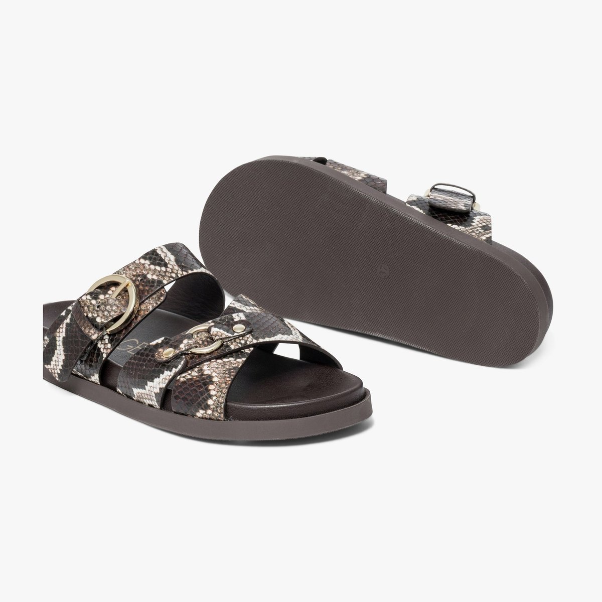 Mule en cuir YARA python, BOCAGE