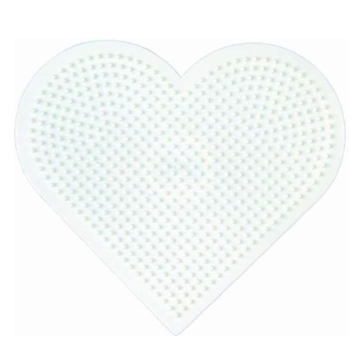 Plaque grand cœur perles plastique Midi blanc, HAMA