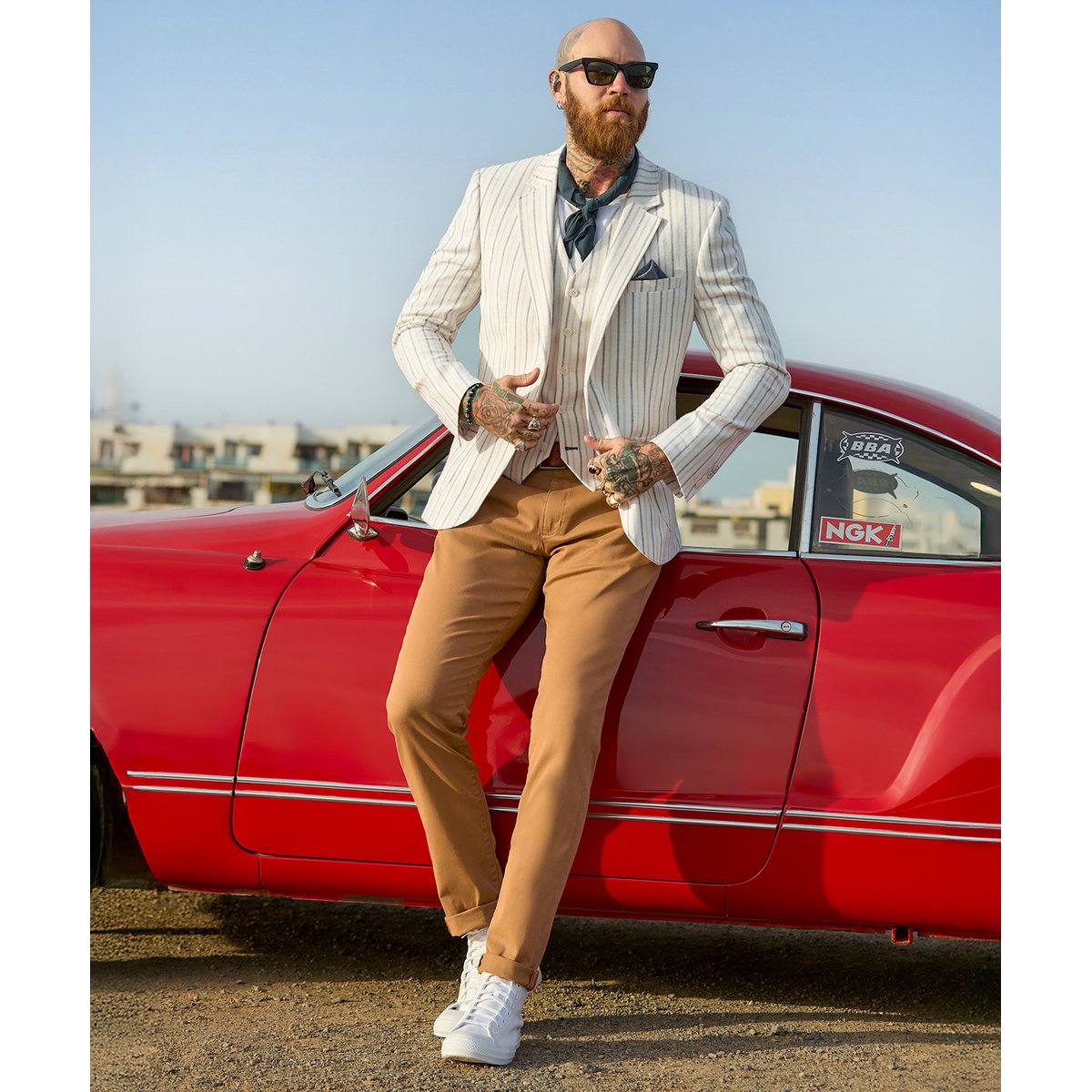 Pantalon Chino À Jambe Droite tabac, JOE BROWNS