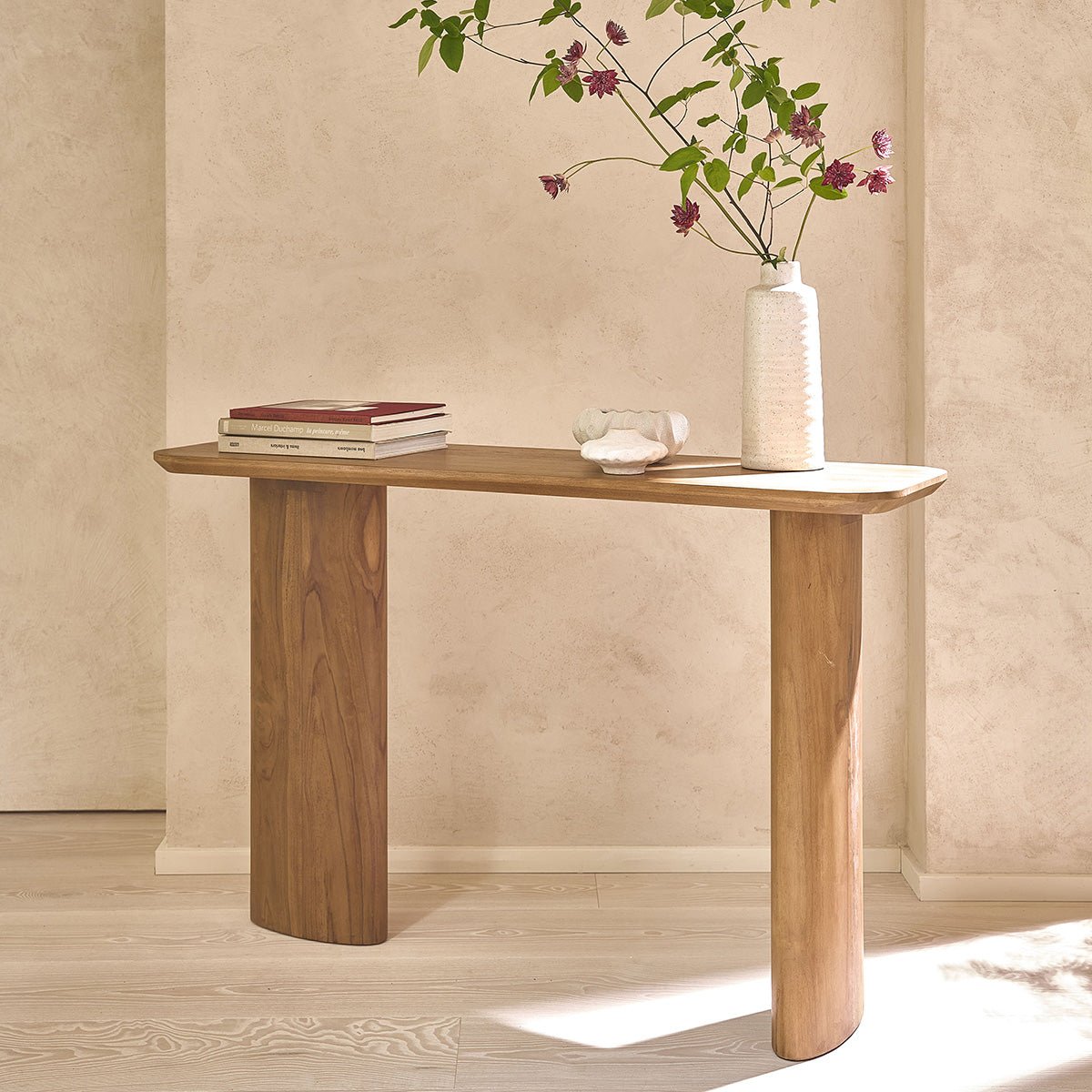 Console en teck massif 120 cm  CALMA naturel, BERAH GETAH