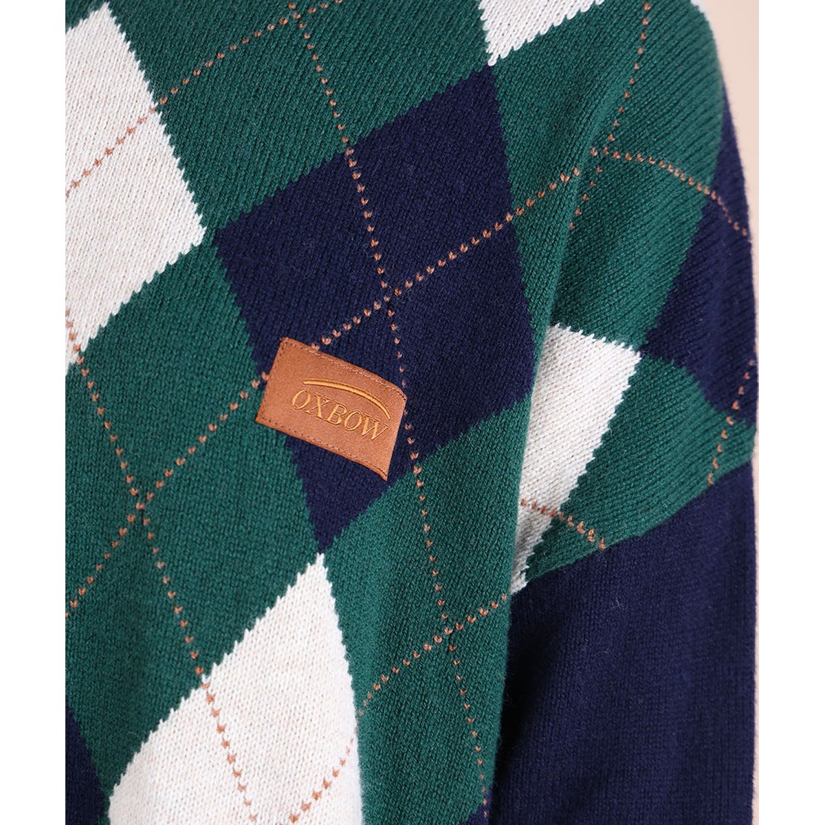 Pull jacquard oversize PINE deep marine, OXBOW
