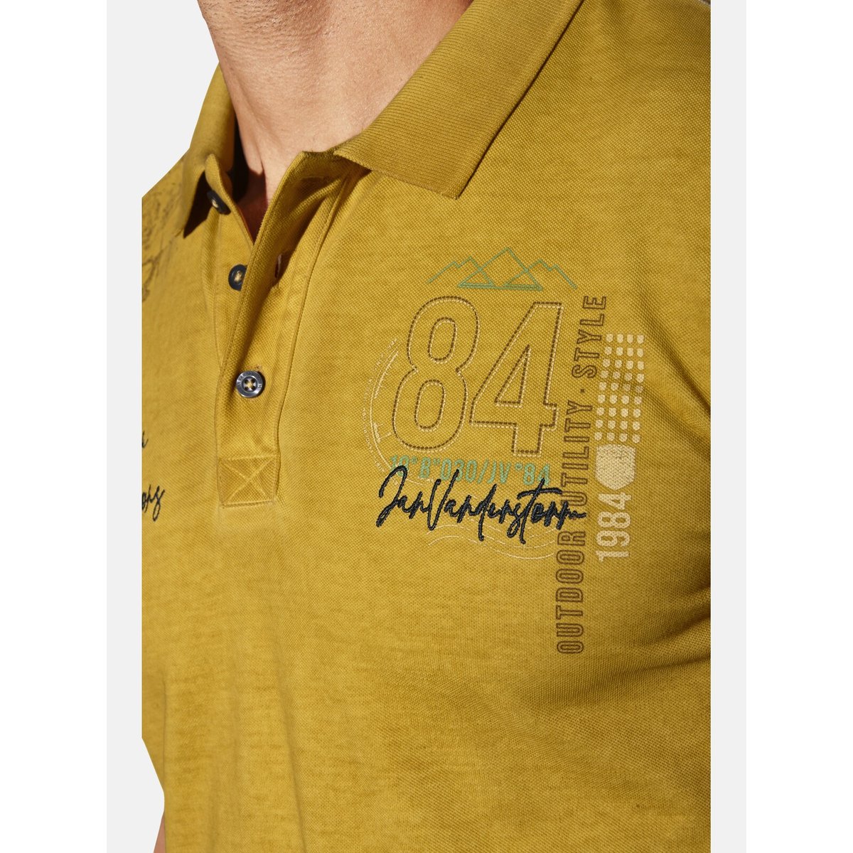 Polo MORKSTAD jaune foncé, JAN VANDERSTORM