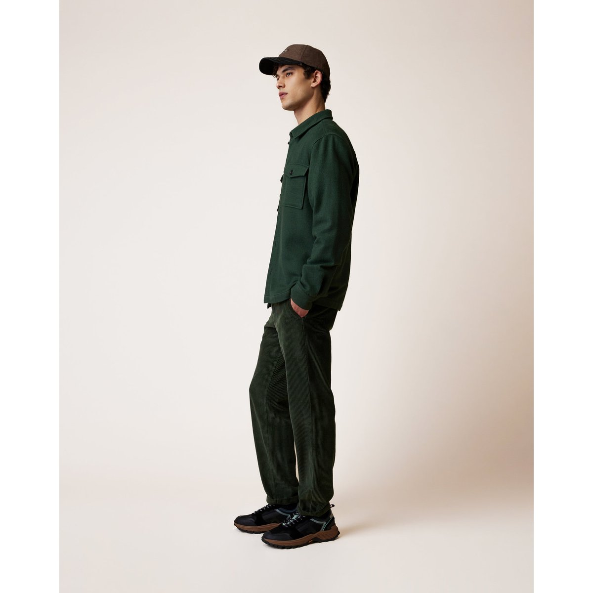 Sur-chemise vert foncé, FAGUO