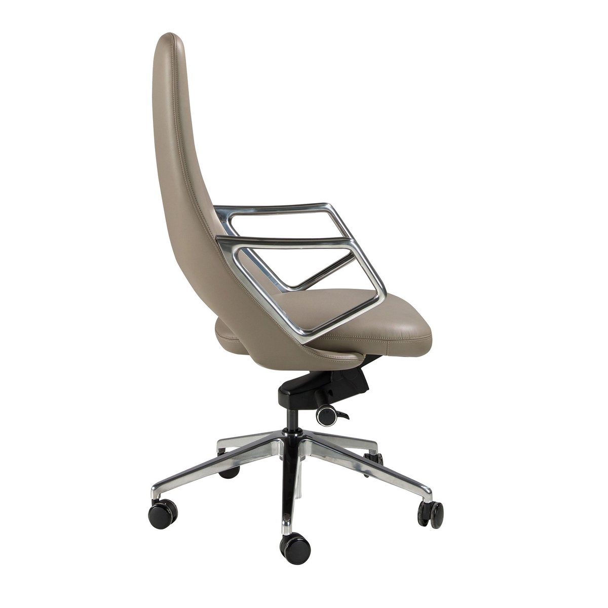 Fauteuil de bureau pivotant en similicuir acier noir, ANGEL CERDA