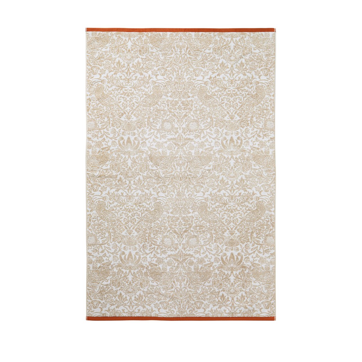 Drap de bain Fleurs de fraisiers et grives beige tourterelle, WILLIAM MORRIS AT HOME