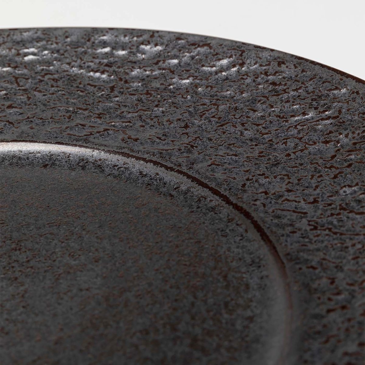 Lot de 4 assiettes plates, COSMOS noir, KARE DESIGN