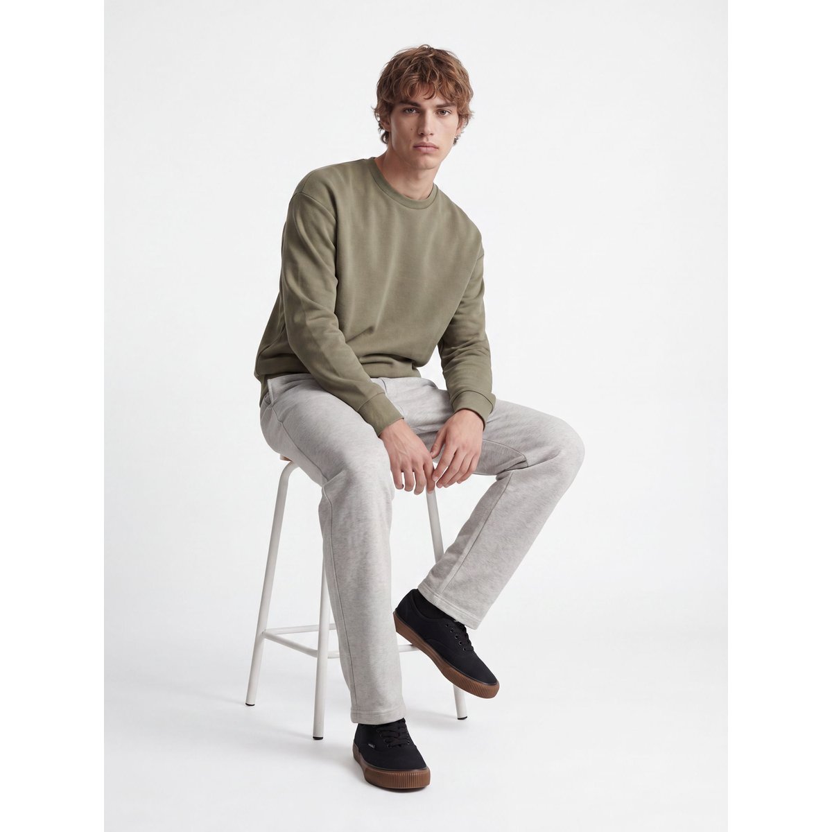 Pantalon white melange, JACK & JONES