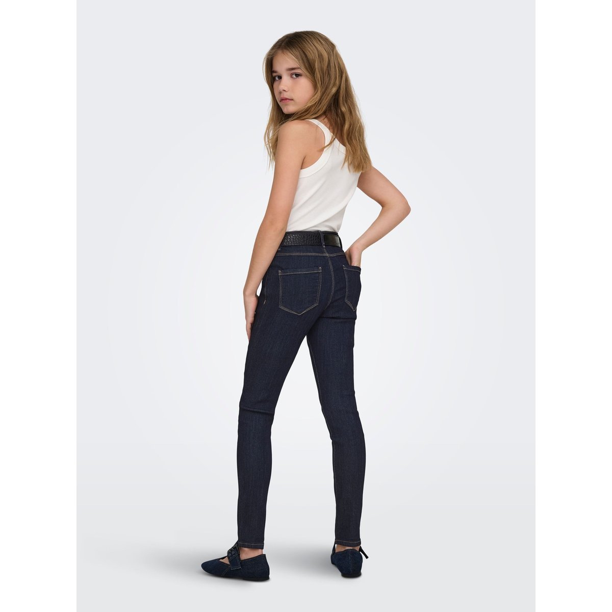 Jean Skinny dark blue denim, KIDS ONLY