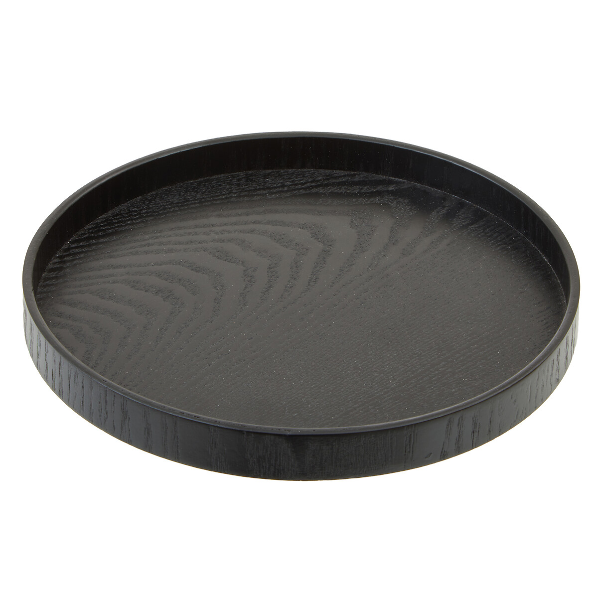 Small Black Fir Wood Tray black, SO'HOME