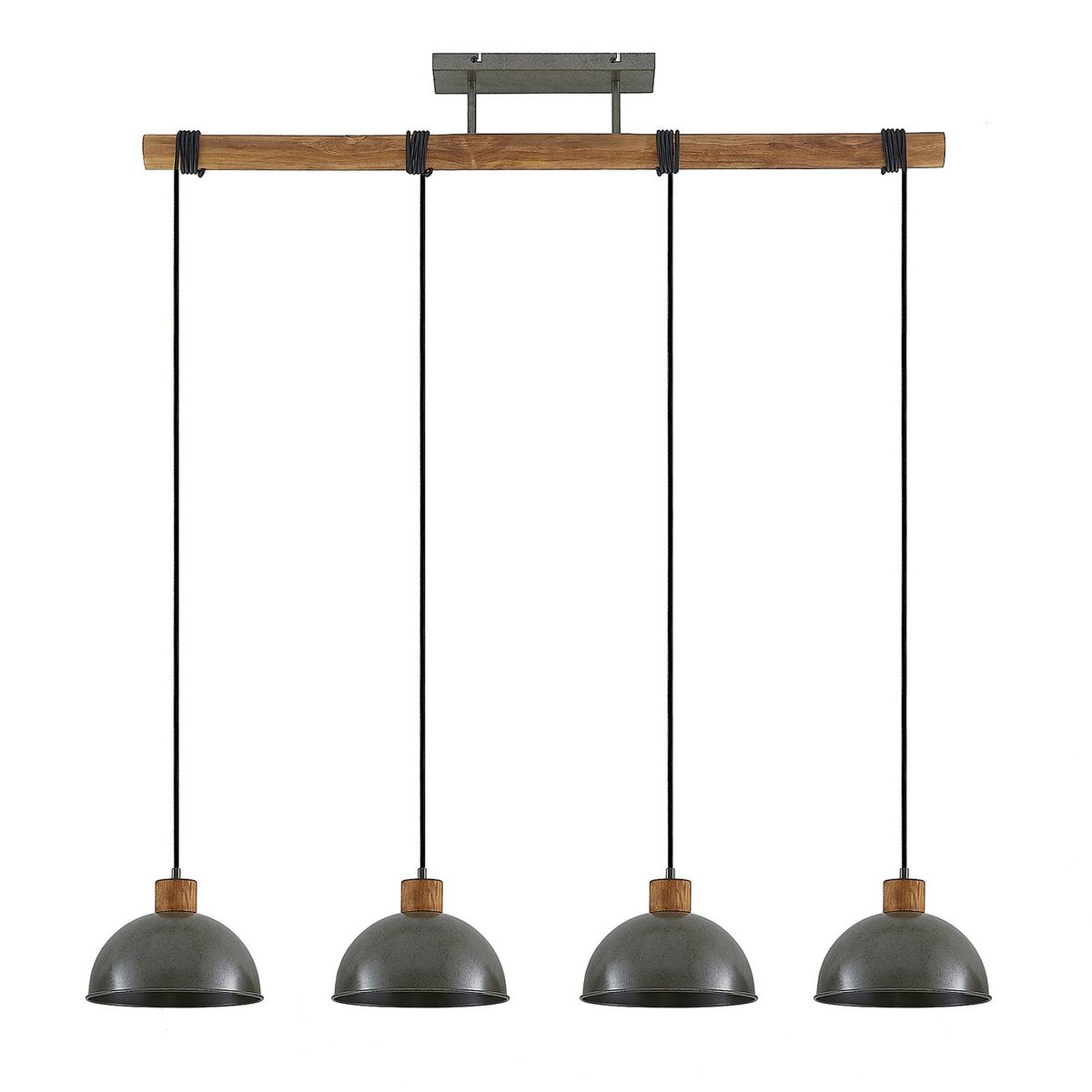 Suspension en bois vintage, Durbis bois naturel, gris foncé, LINDBY