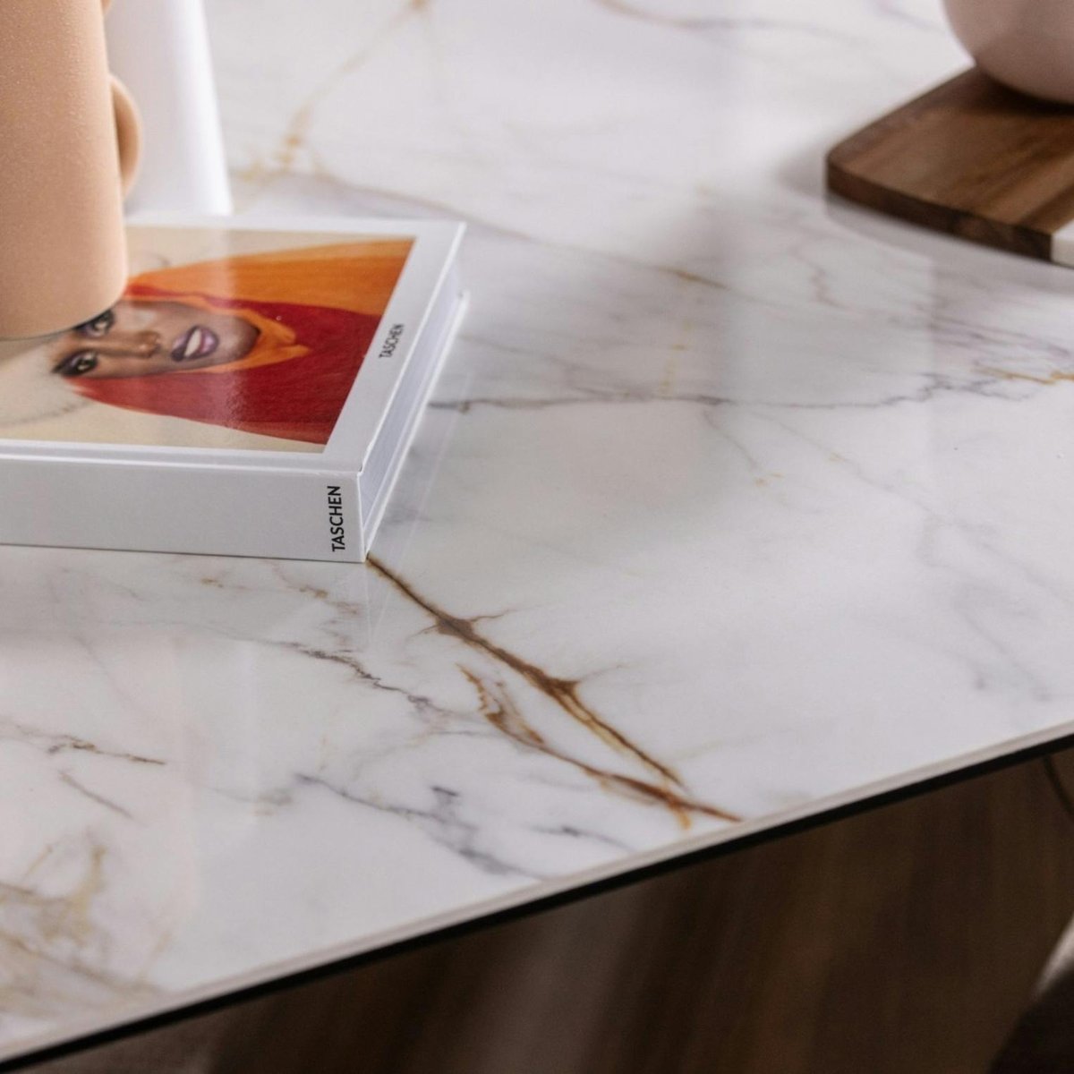 Table basse en céramique blanche SEMPIONE blanc, PIER IMPORT