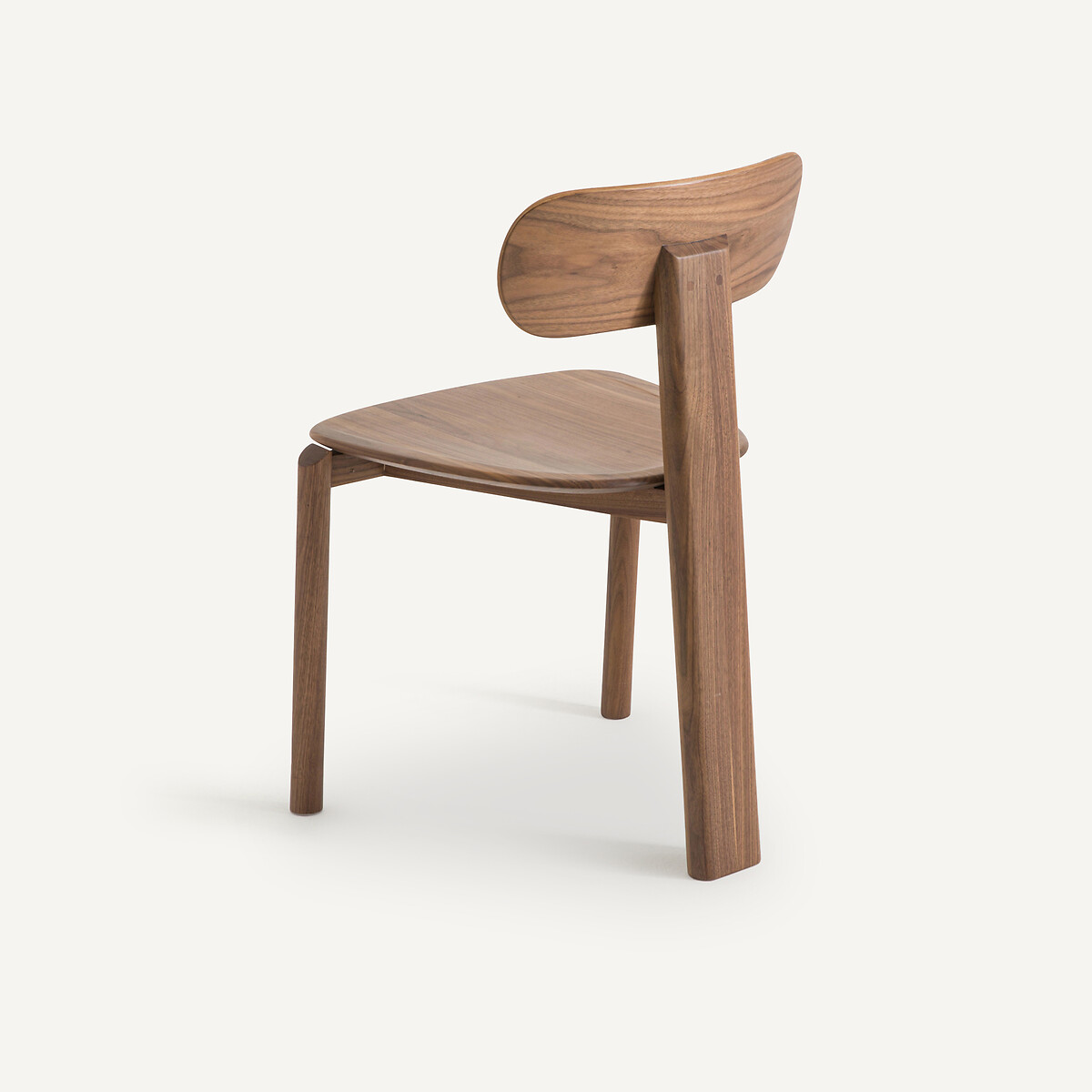 Chaise noyer et plaqué, 3 pieds, MARAIS noyer, AM.PM X EMMANUEL GALLINA