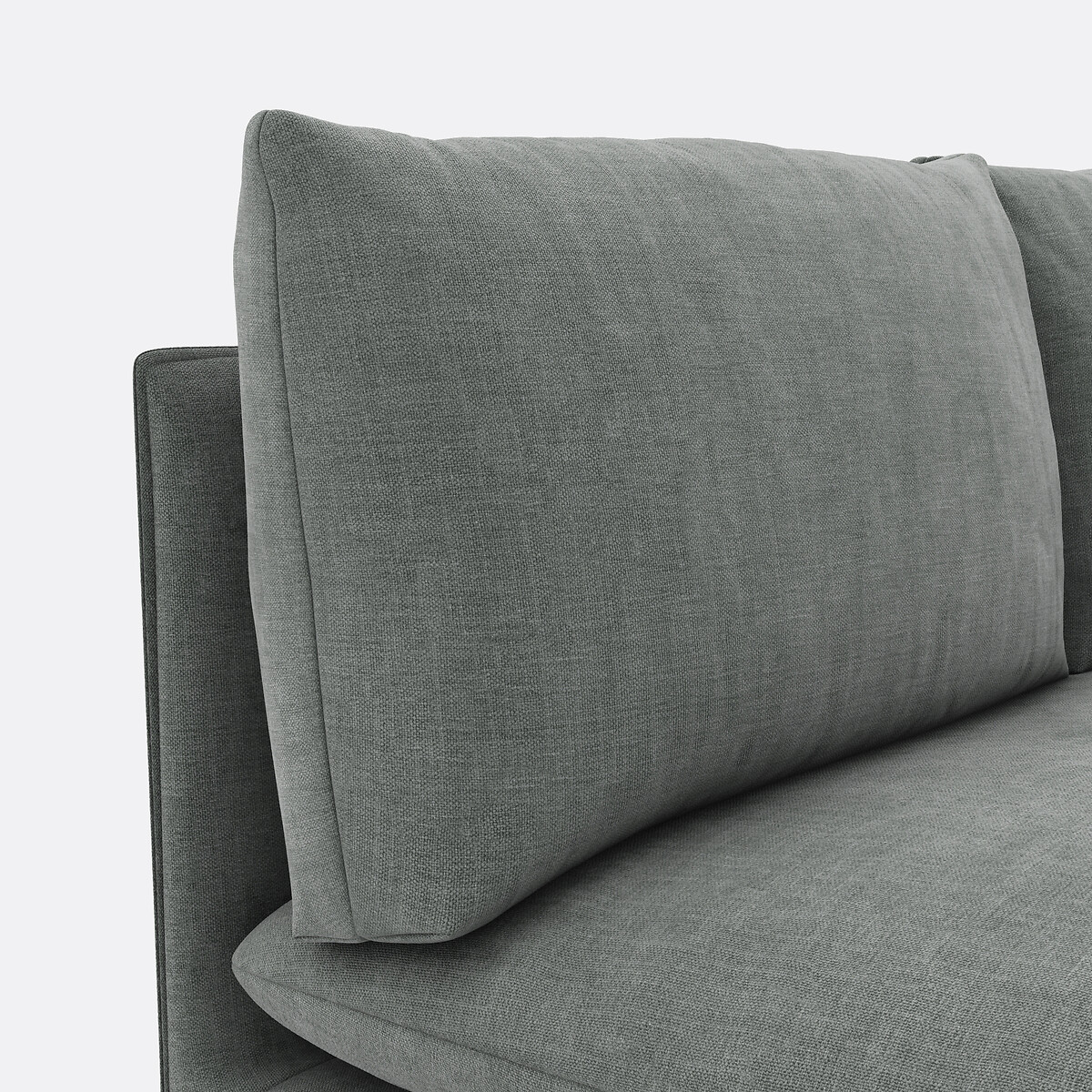 2-sitziges Bankelement für ein modulares Sofa, in Strukturstoff, MALO grautürkis, LA REDOUTE INTERIEURS