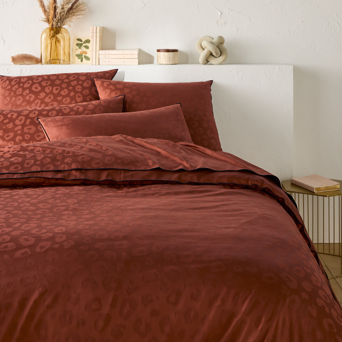 Housse de couette satin de coton, Thelma léopard, LA REDOUTE INTERIEURS