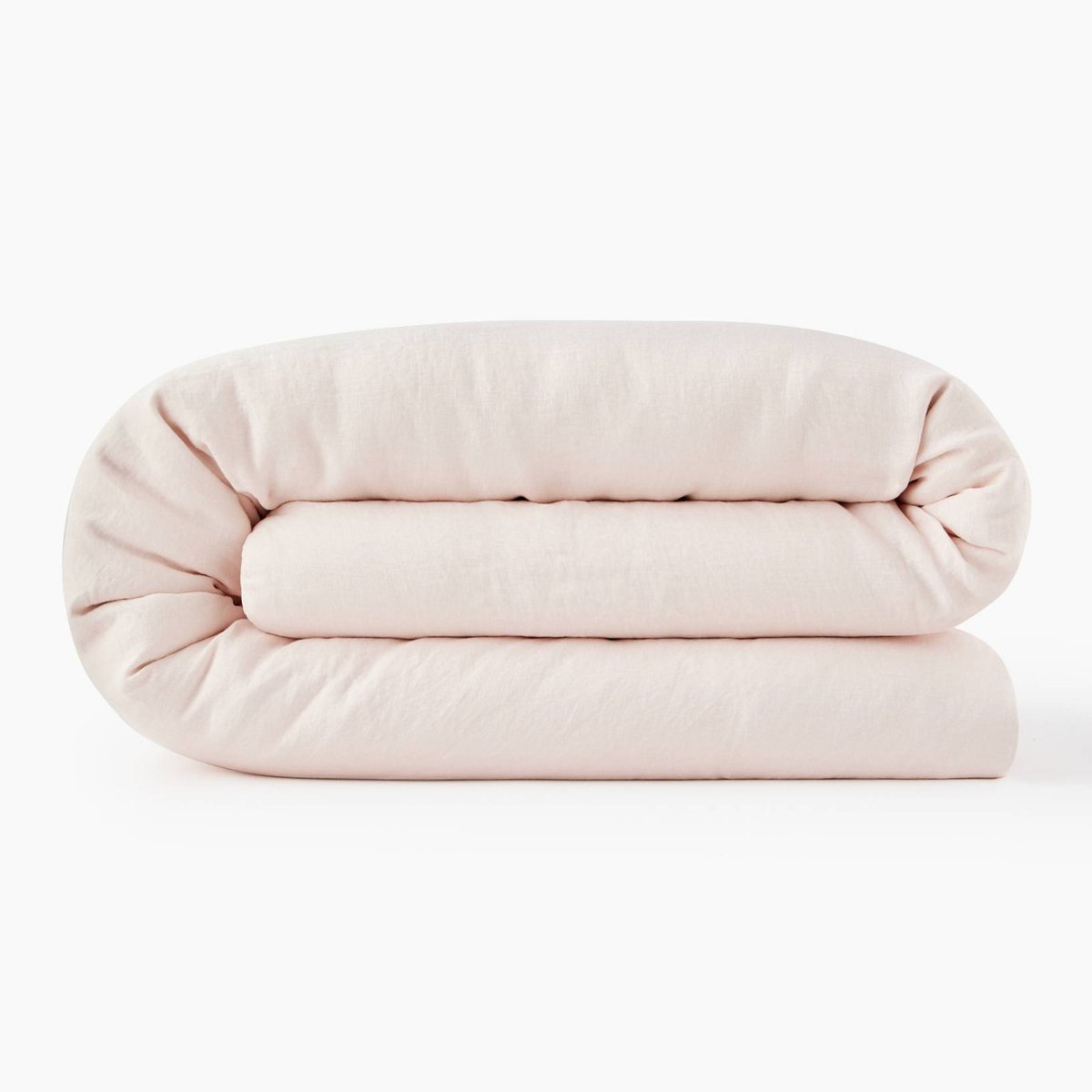 Housse de couette, 100% lin beige rose, MONOPRIX