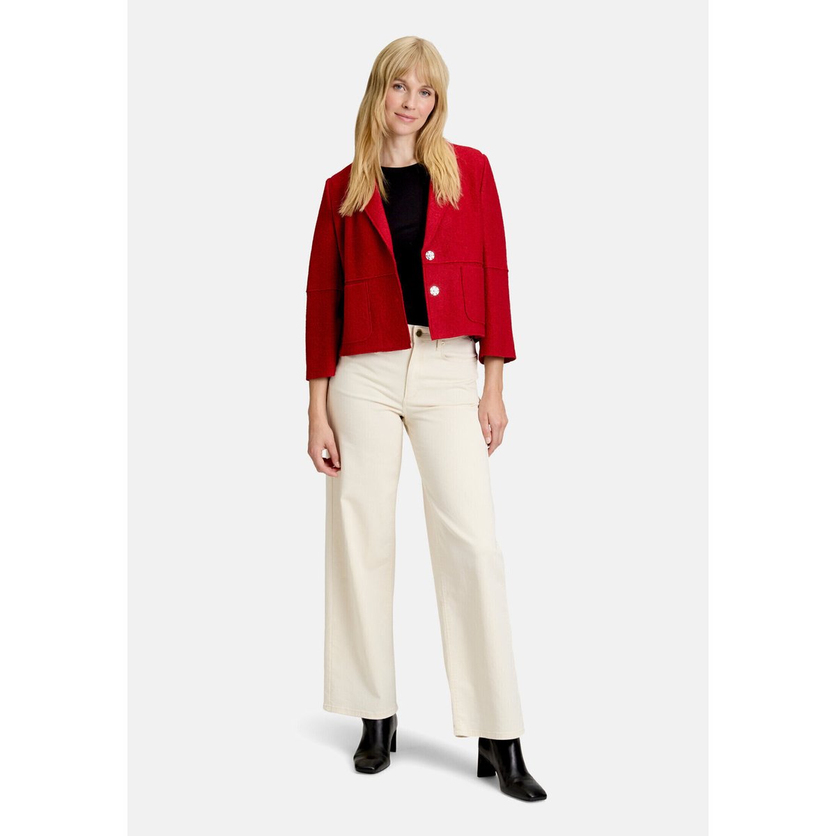 Veste blazer à col à revers red scarlet, BETTY BARCLAY