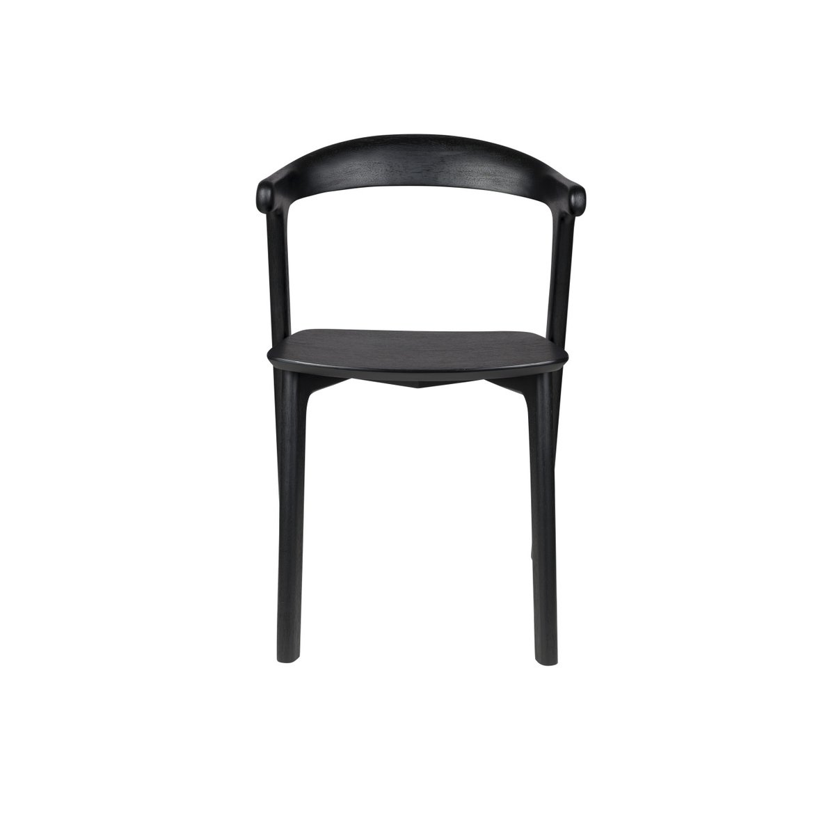 Chaise design en bois (lot de 2), NORTHWOOD noir, ZUIVER